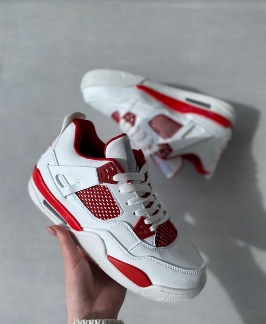 NIKE AIR JORDAN RETRO 4 BLANCAS Y ROJAS