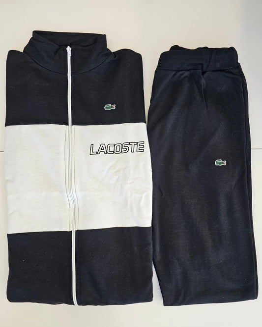 Chandal Lacoste Negro y Blanco